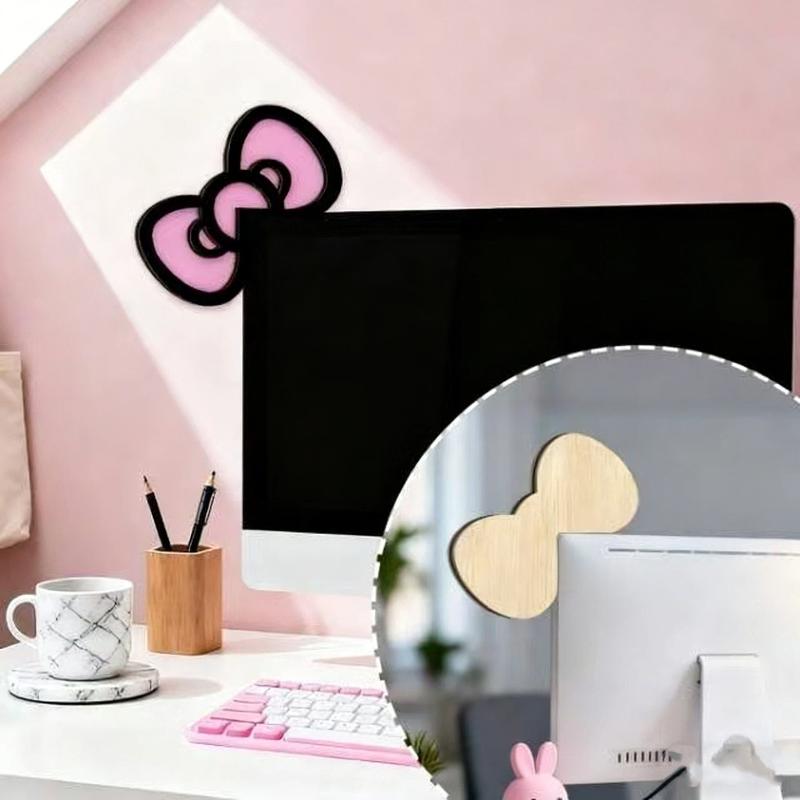 New 1/2Pcs Wooden Bowknot PC A - Gaming Accessories Monitor review and price