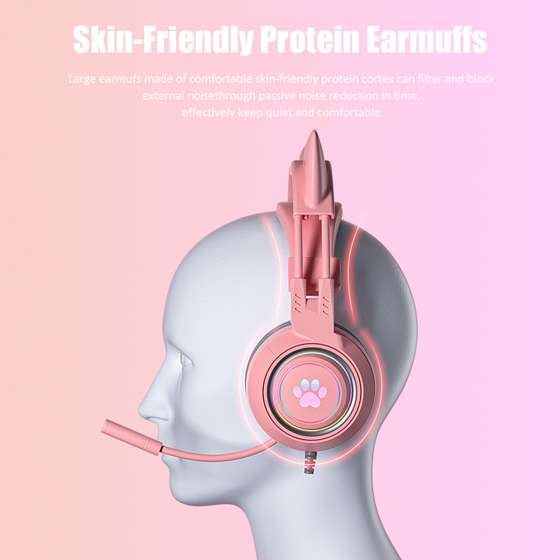 Cute Cat Ear Gaming Headphones - Gaming Accessories Monitor review and price