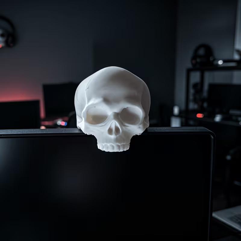 Skull Head Monitor Decoration, - Gaming Accessories Monitor review and price