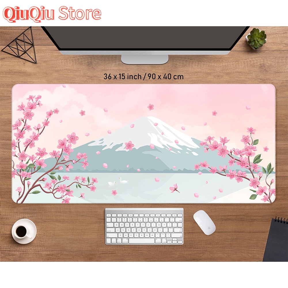 Japanese Pink Sakura Desk Mat  - Gaming Accessories Girly review and price
