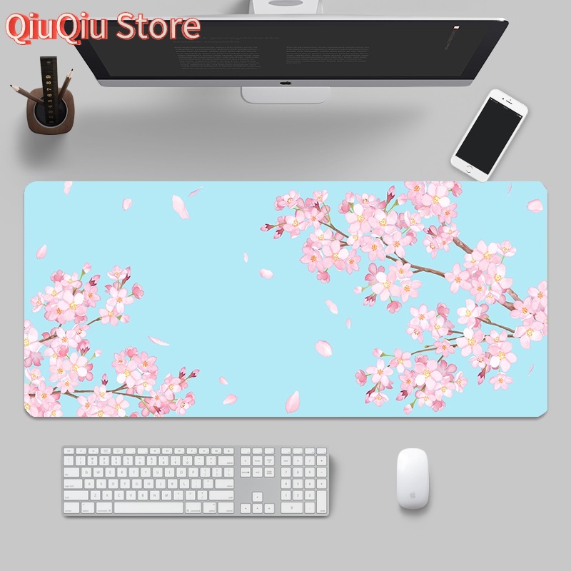 Japanese Pink Sakura Desk Mat  - Gaming Accessories Girly review and price
